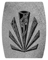 DAREC 602 BK SH SL Black Sunburst Shimmer Silver Background